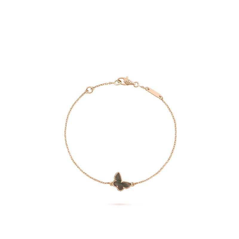 Vca Alhambra Lucky Rose Gold Butterfly Bracelet