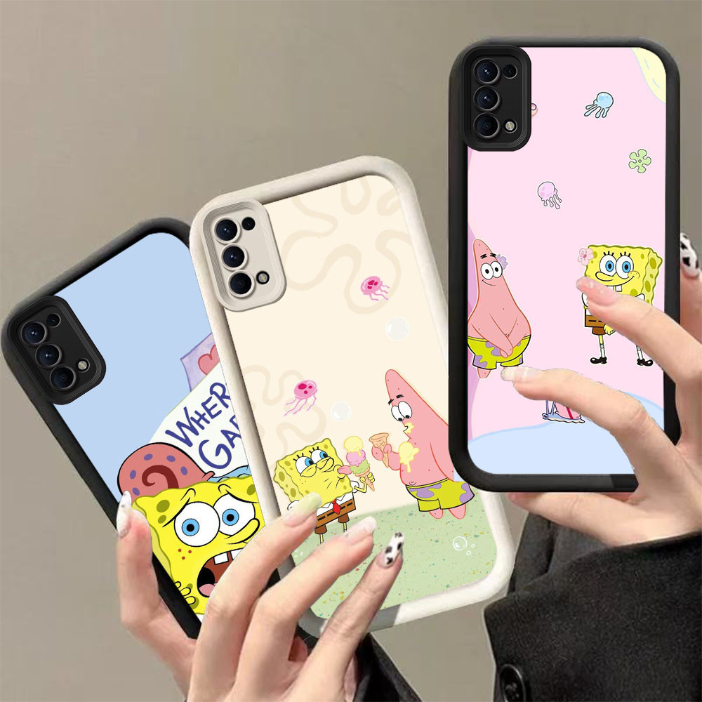 AA-30 spongebob ปลอกกันกระแทกสําหรับ OPPO Reno 4 5 6 ค้นหา X3 Lite Realme C65 Narzo N53 N63