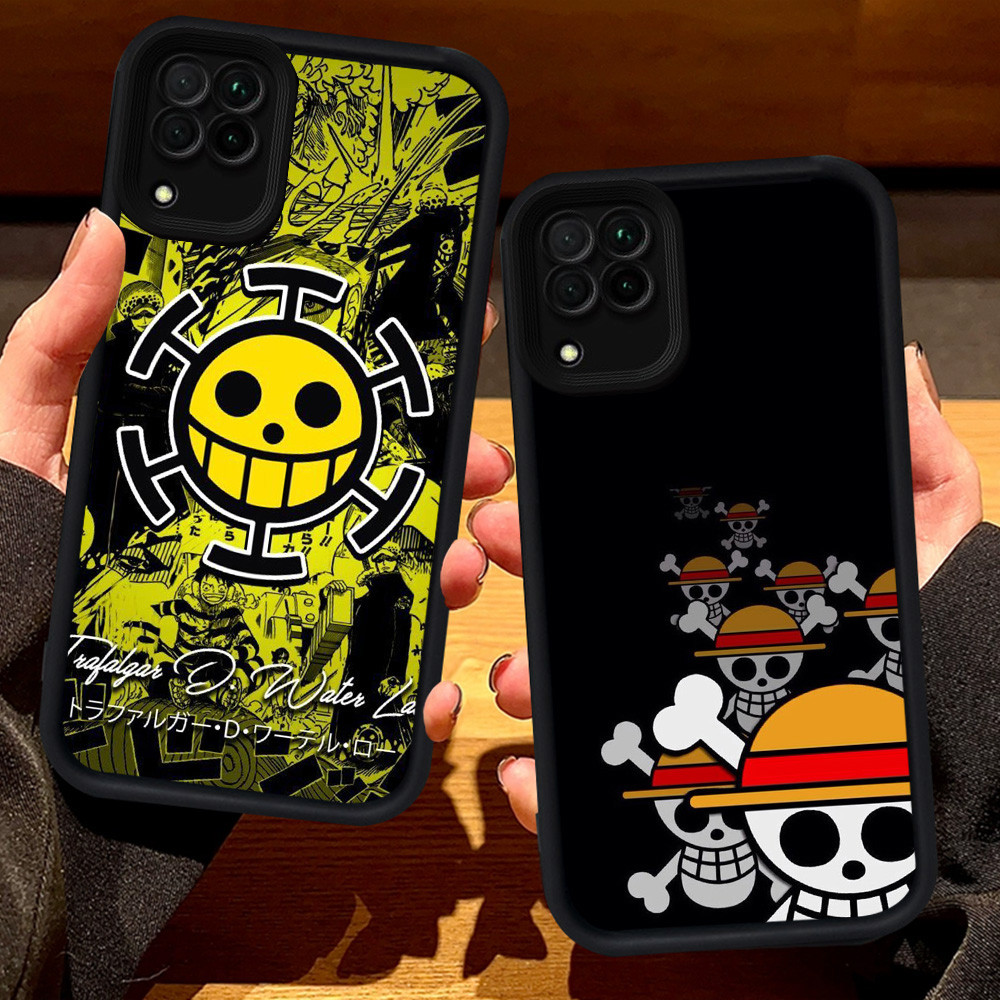 S47 อะนิเมะ One Piece สําหรับ Samsung A04 A05 F04 A04E M04 J7 A22 A12 A06 J2 Prime Pro 5G สีดํา