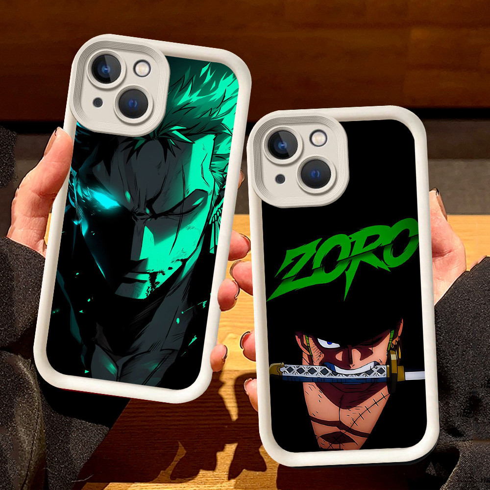 เคสสีขาวสําหรับ iPhone 7 14 6 13 6s 8 Pro Max Plus S69 Roronoa One Piece