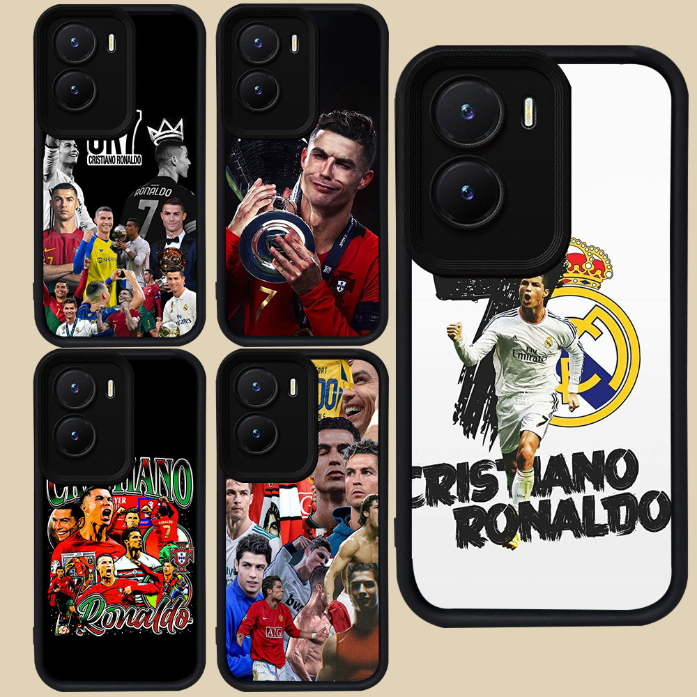 ปลอกสีดําสําหรับ VIVO Y16 T4 IQOO 13 Z10 Z9X Y35 Z9 Y75 Y55 Y22s Y01 Y15a Y15s Y56 Y22 5G R36 CR7 Ro