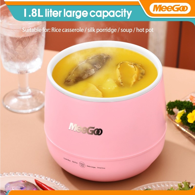 hot🔥การประกันคุณภาพ🔥 【Free Spoon】Rice Cooker 1.8L Mini Periuk Nasi Non-stick Cookware Soup Hotpot