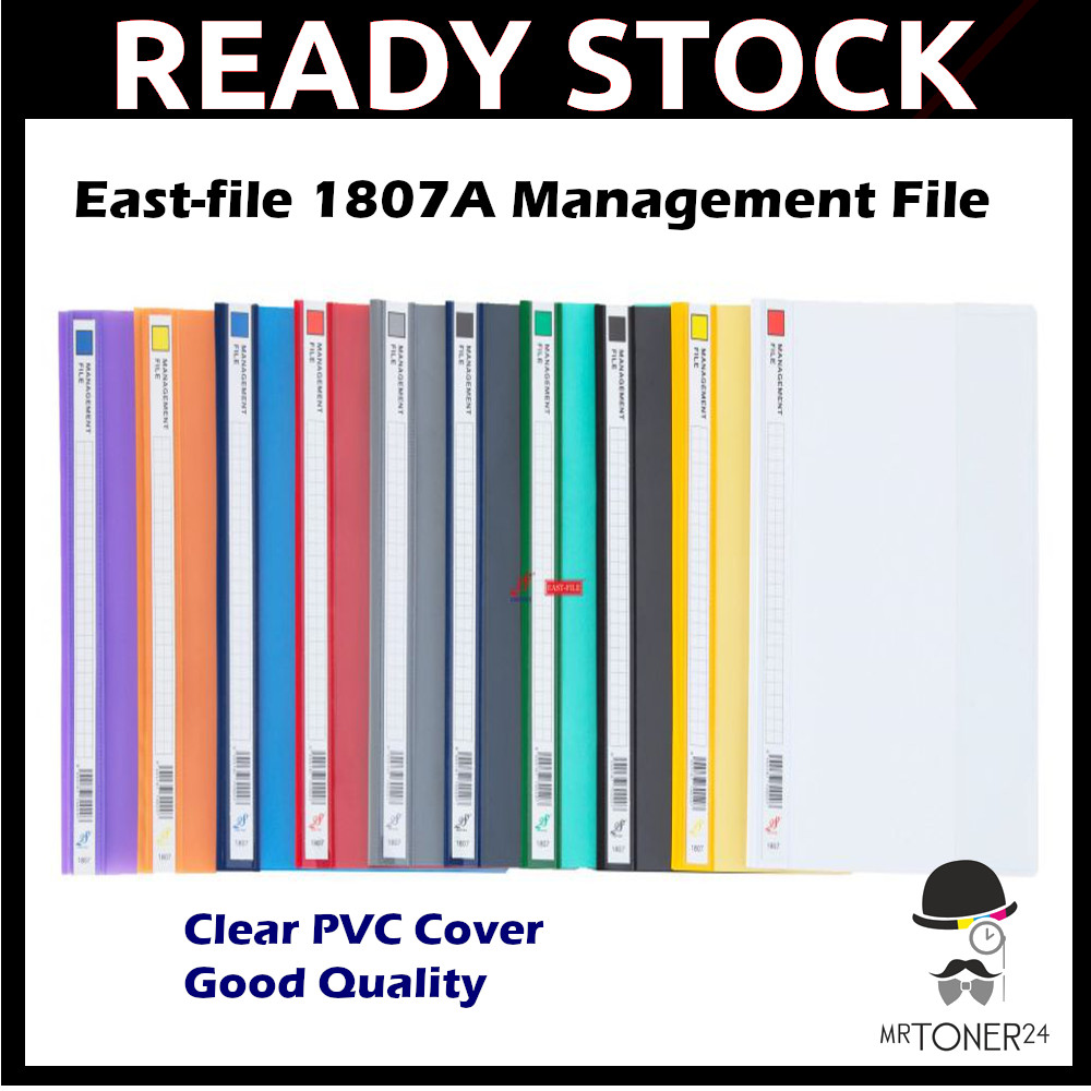 (12pcs/pack) East-File 1807 PVC Management File A4 / Clear PVC Cover / Fastener Presentation Meeting