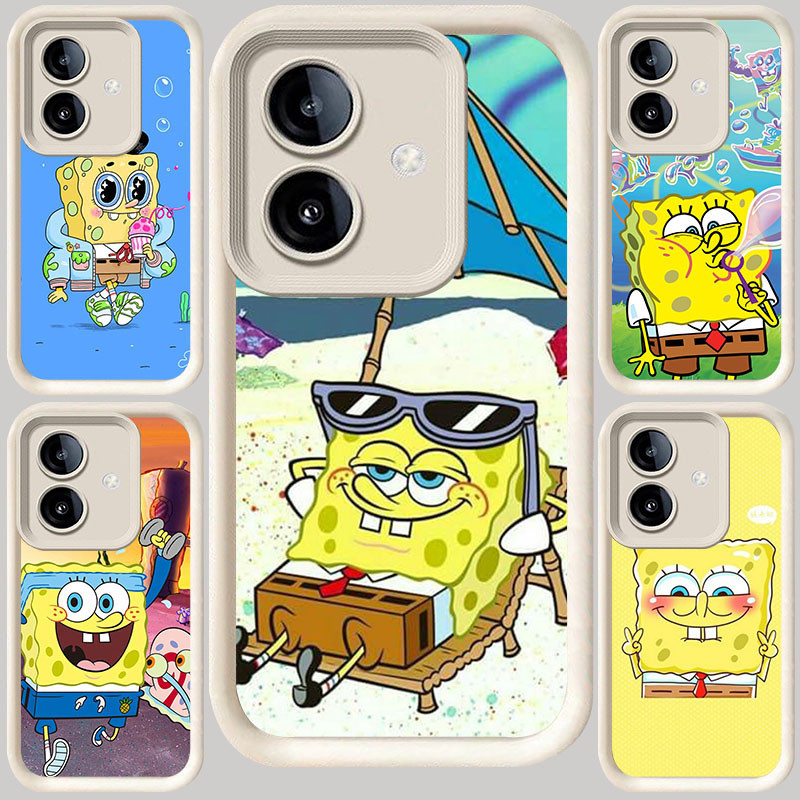 M-14 SpongeBob ปลอกสีขาวสําหรับ OPPO A3X A3 A79 A5 Pro A5X 5G