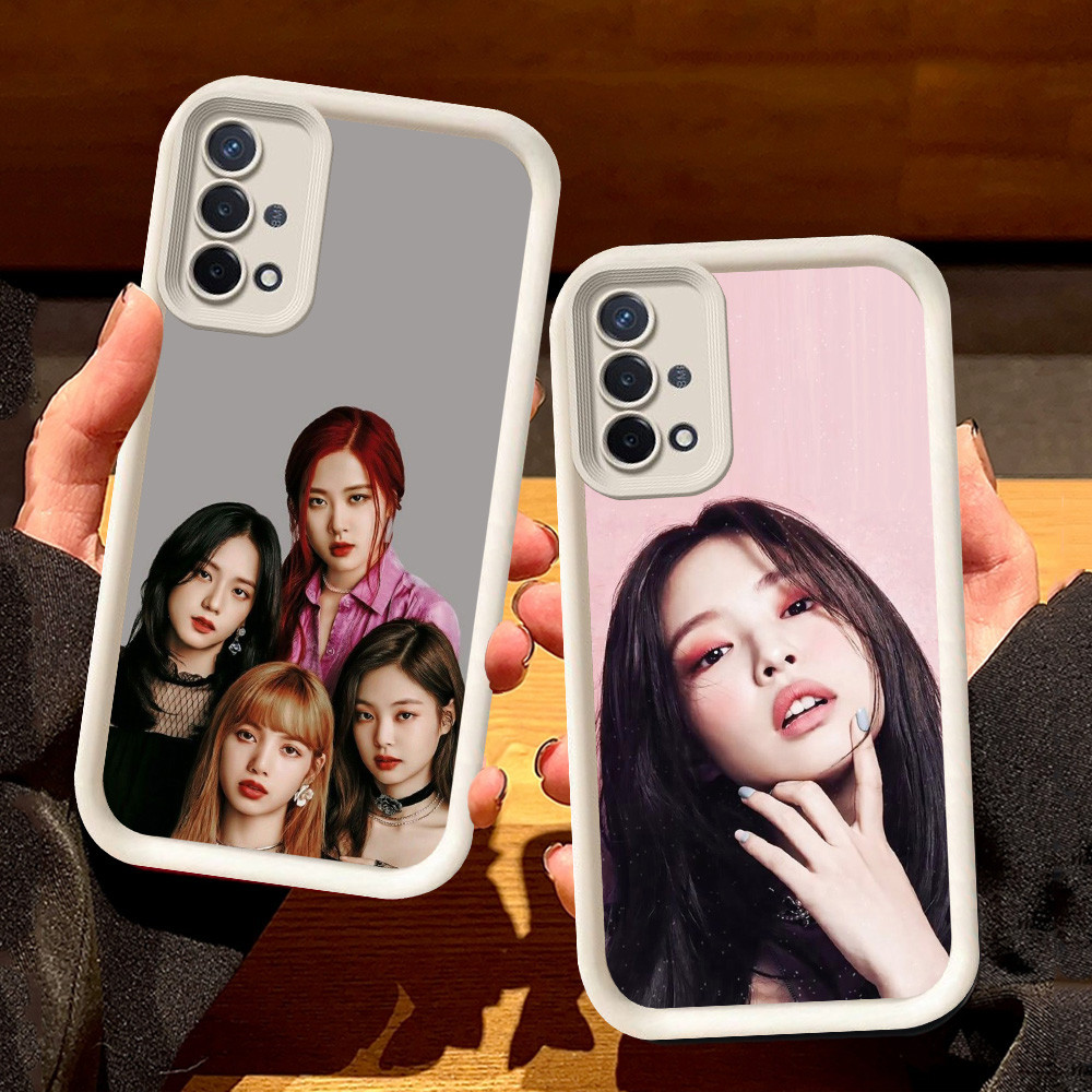 เคสสีขาวสําหรับ OPPO A93 A35 F17 A15s A16K A15 A16E A54 Reno 4F 4 Lite Pro S66 BLACKPINK