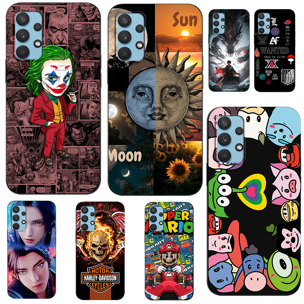 สําหรับ Samsung Galaxy A72 5G 4G กรณีโทรศัพท์ฝาหลังสีดํา Tpu Lucky เคสโทรศัพท์ 1