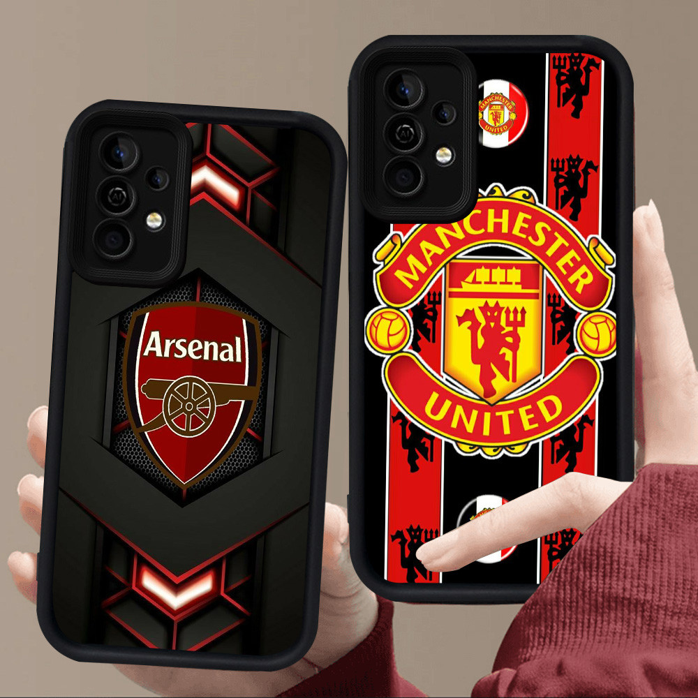 E59 Arsenal สําหรับซิลิโคนสีดํา Samsung A05S A35 A24 A04s A16 A14 A56 A34 S25 Ultra A25 A55 A36 A54 