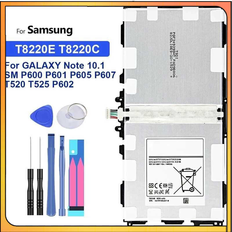 T8220E T8220C 8200mAh Battery For Samsung GALAXY Note 10.1 SM P600 P601 P605 P607 T520 T525 P602
