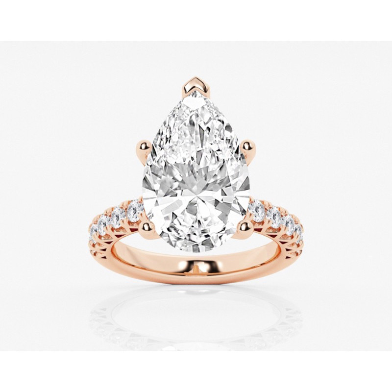 CVD Diamond Solitaire Ring แหวนเพชรแท้ ทองคำ 9K 1.50ct HPHT Lab Grown Diamond น้ำ 100 (DEF) VVS-VS