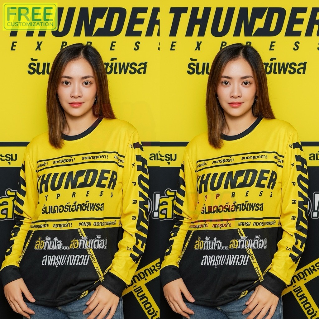 现货 原装THUNDER EXPRESS Jersey Full Printing THUNDER EXPRESS Pack เสื้อผ้าเสื้อผ้าด่วน 4