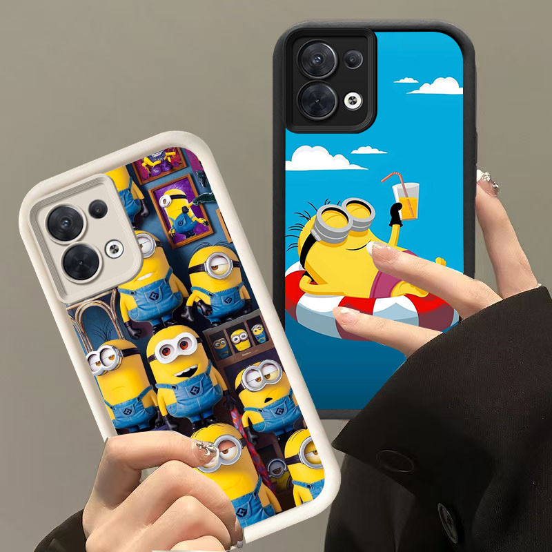 BK-18 Minions surprise Casing สําหรับ OPPO Reno Find 8 X5 7 F21 F21S K9X Pro Lite 5G 4G