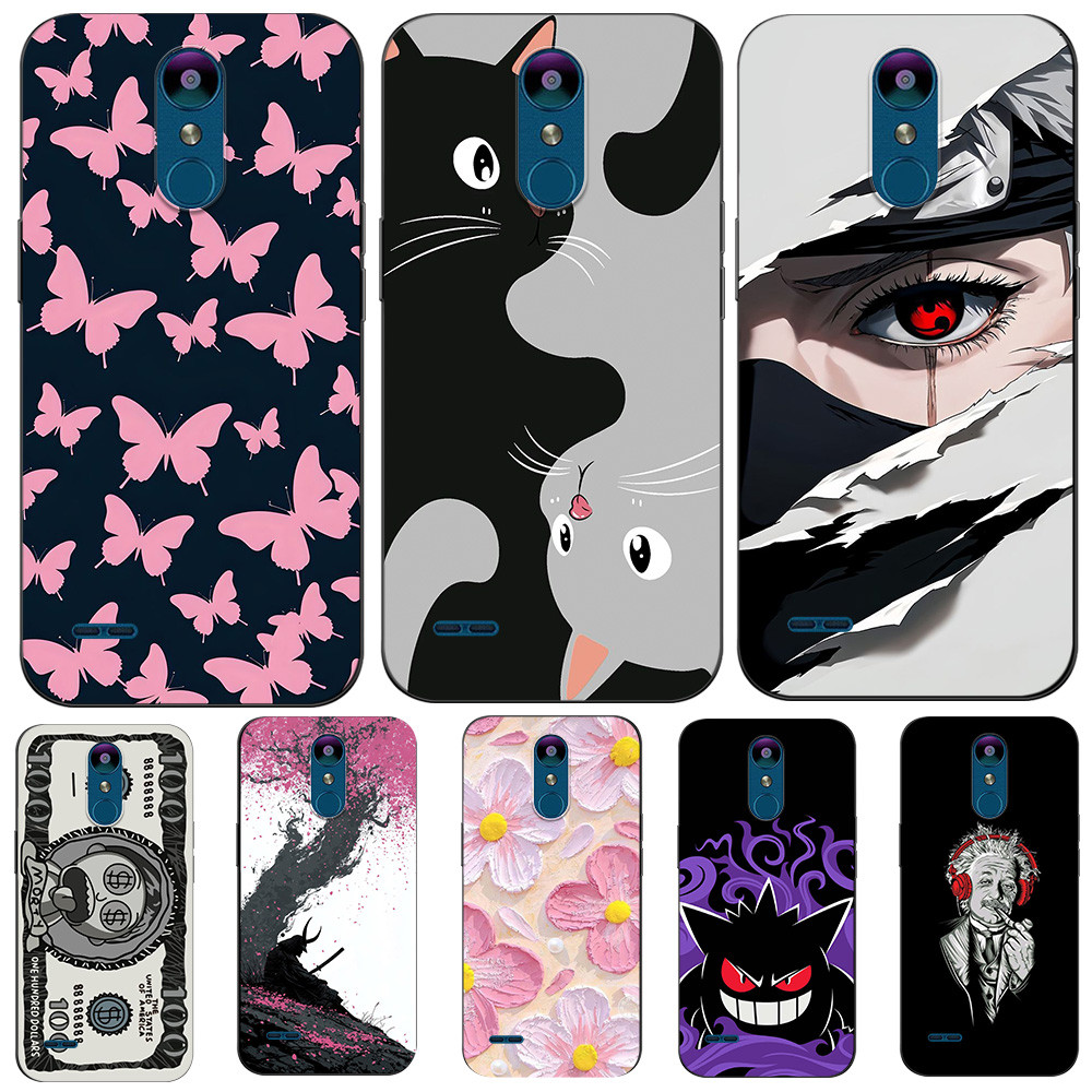 Case For LG K8 2018 thinQ Case Phone Back Cover Soft Silicon Black Tpu Money Lovely