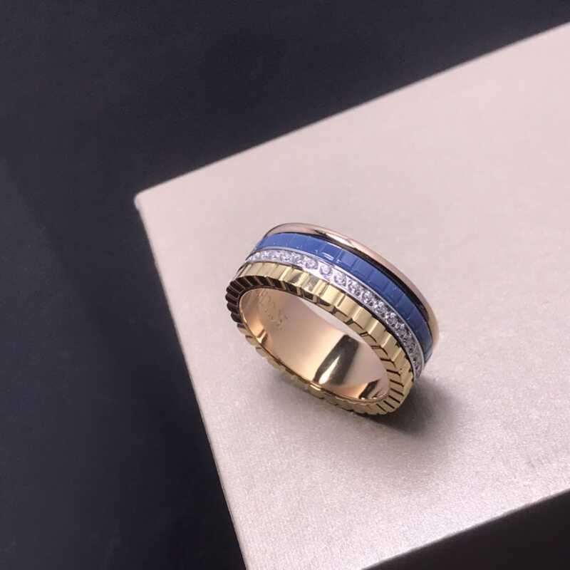 ▣ French Level Nd Jewelry High Quality Sliver Rose Gold Turnable Gear Couple‘S Rings Quatre R