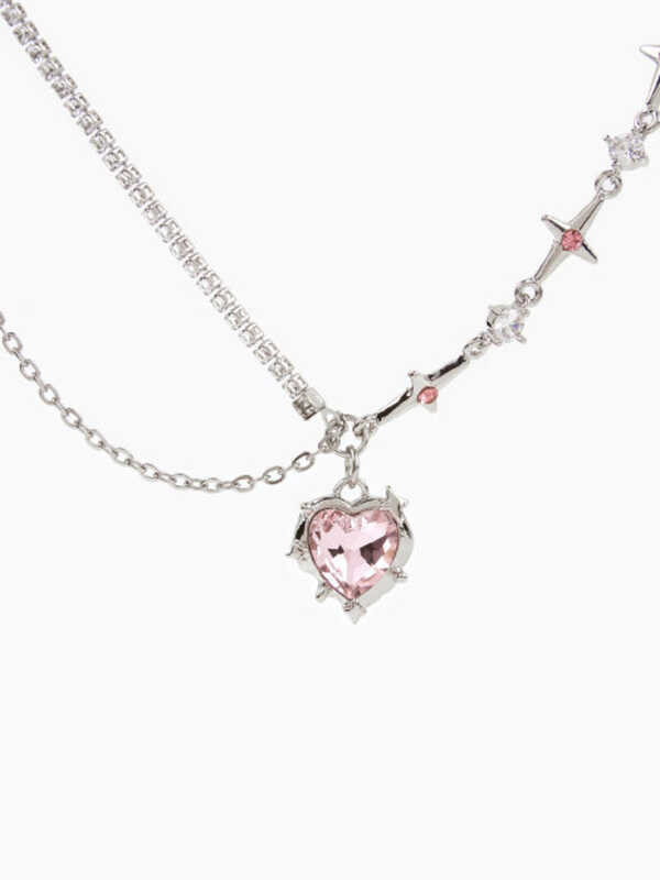 ▣ Cider Heart Decor Necklace สร้อยคอผู้หญิง สร้อยคอแฟชั่นผญ จี