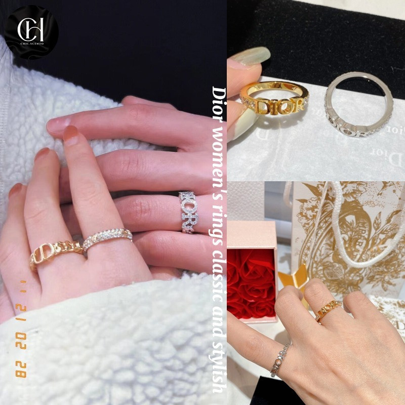 :  New!! ดิออร์ Dior ring แหวนผู้หญิง แหวน Dior women's rings classic and stylish