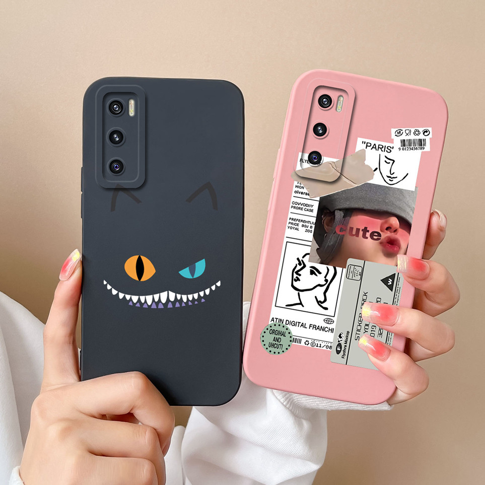 เคสโทรศัพท์สําหรับvivo V20 SE V20ProสาวหวานCool Catซิลิโคนนุ่มกันกระแทกปกหลังสําหรับVivoV20 ProปลอกCapa V20SEกรณีV2022 Shellกันชน