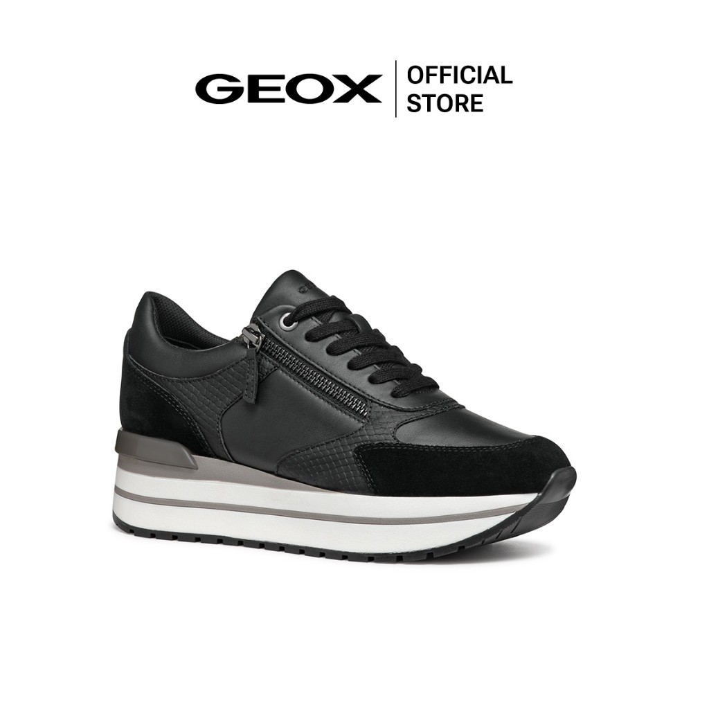 GEOX รองเท้าลำลองผู้หญิง รุ่น D NEW KENCY - BLACK FW24 (D46MZAC9999F_F4BKXX)