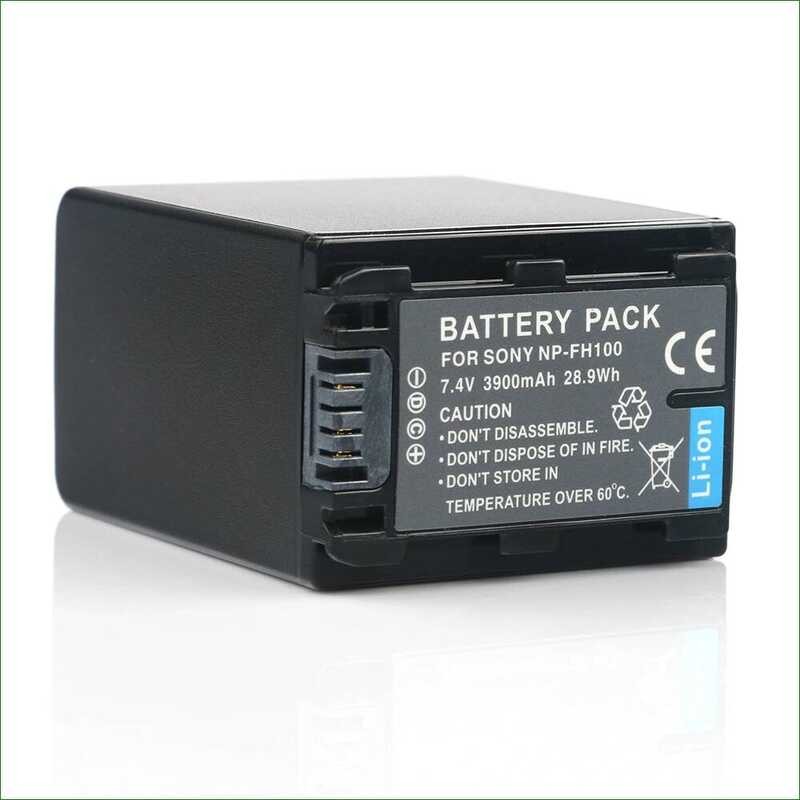 ▥ สําหรับ Sony Np-Fh100 3900Mah แบตเตอรี่ความจุสูง Hdr-Cx105e Hdr-Cx100e Hdr-Cx12e Hdr-Cx11e Hd