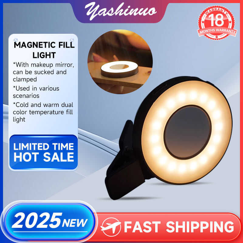 ❤ Yashinuo Mobile Magnetic Fill Mini Portable Anchor Live Selfie Beauty Pocket Handheld Lightin