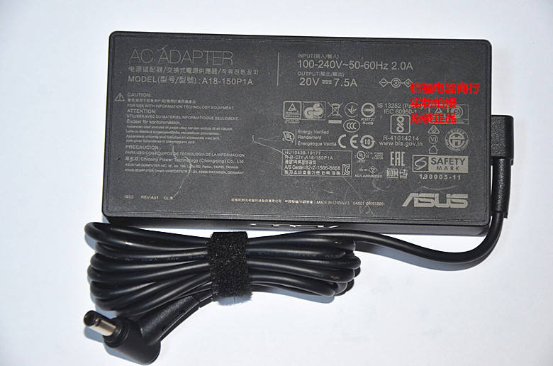 อะแดปเตอร์พลังงาน ASUS 20V7.5A ดั้งเดิม A18-150P1A 6.0*3.7 อินเตอร์เฟสเฉพาะ