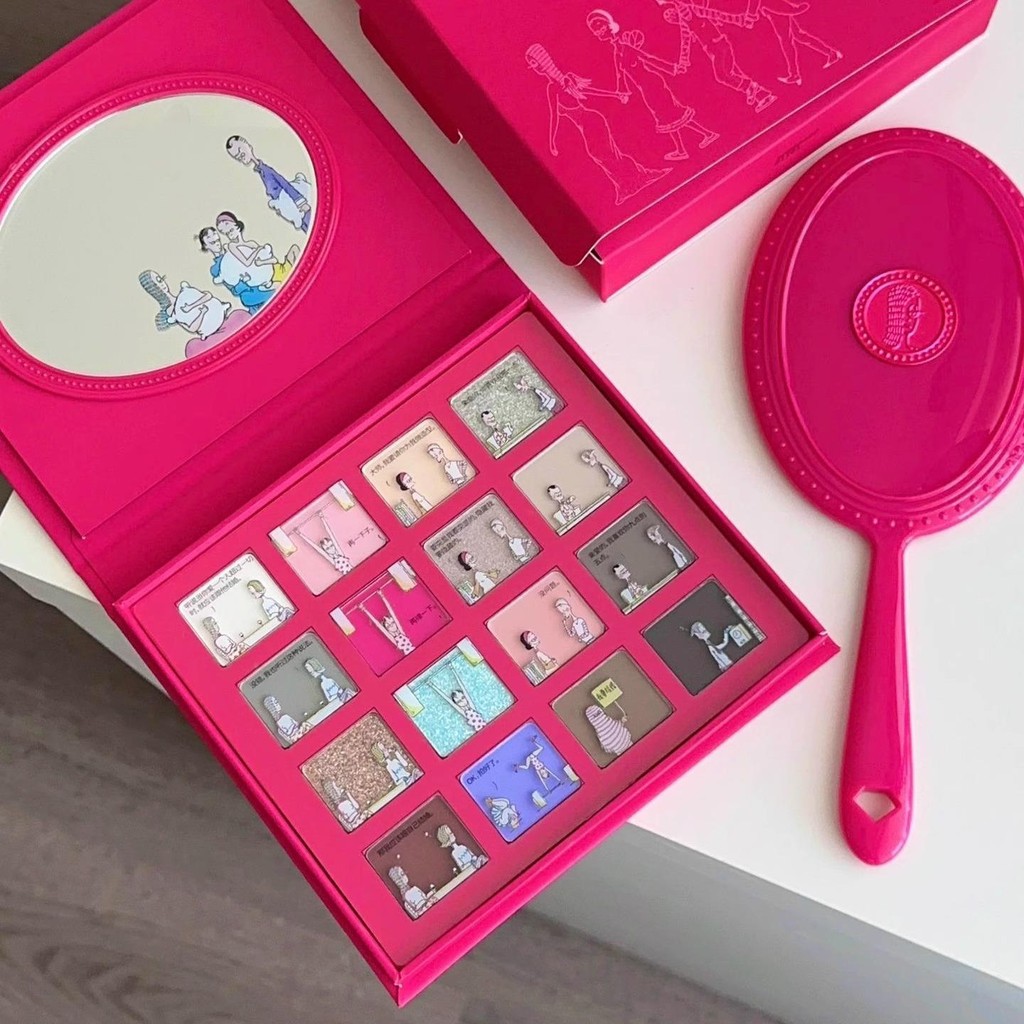 Joocyee Fermented Pink Power Sixteen Color Eyeshadow Palette Astringent Girl ร่วมมือกับ Heartthrob
