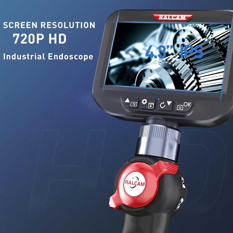 ❤️ Ralcam กล้องงูส่องท่อยาว6.2มม. 4.3 "Hd 720P Tube Camera 6ไฟ LED 2M ส