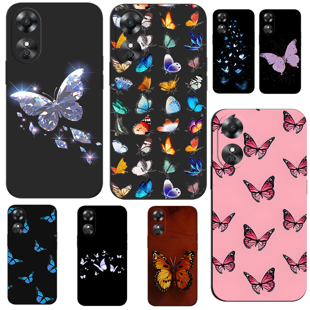 เคส Ribbon Oppo A17 A17K เคสโบว์ เคสผีเสื้อ เคสคล้องคอ เคสห้อยคอ เคสน่ารัก เคสเชอร์รี่ เคสเชอรี่ @10