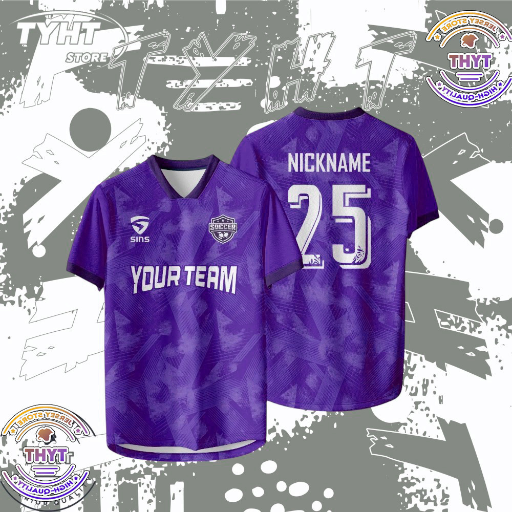ออกแบบใหม่ Full sublimation Futsal Football jersey ชื่อที่กําหนดเอง baju t เสื้อ lelaki bola jersey 