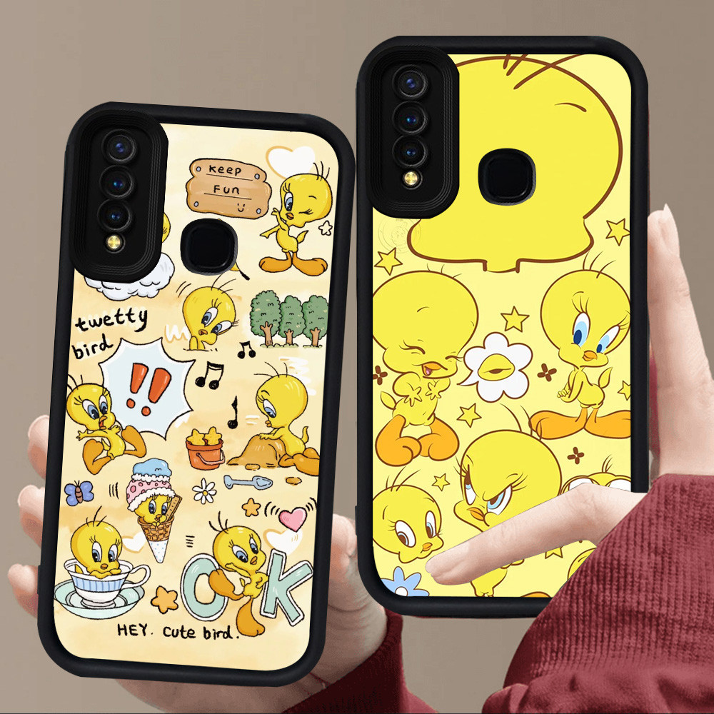 E28 Twenty bird สําหรับซิลิโคนสีดํา VIVO Y91C Y17 Y91 Y50 V9 Y95 Y30 Z1 Pro Y19 Y12 Y15 Y30i Y93