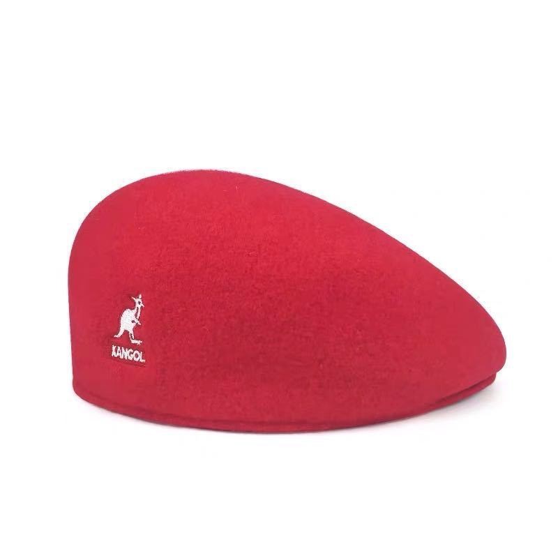 Kangol Kangaroo Hat 504 Wool Peaked Hat British Beret แฟชั่นอเนกประสงค์ Star สไตล์เดียวกันแบรนด์อินเ