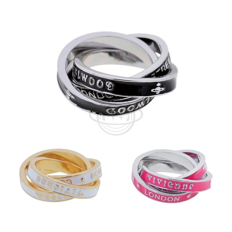 Vivienne*Westwood Ring Letter Wrap แหวนคู่สามห่วง