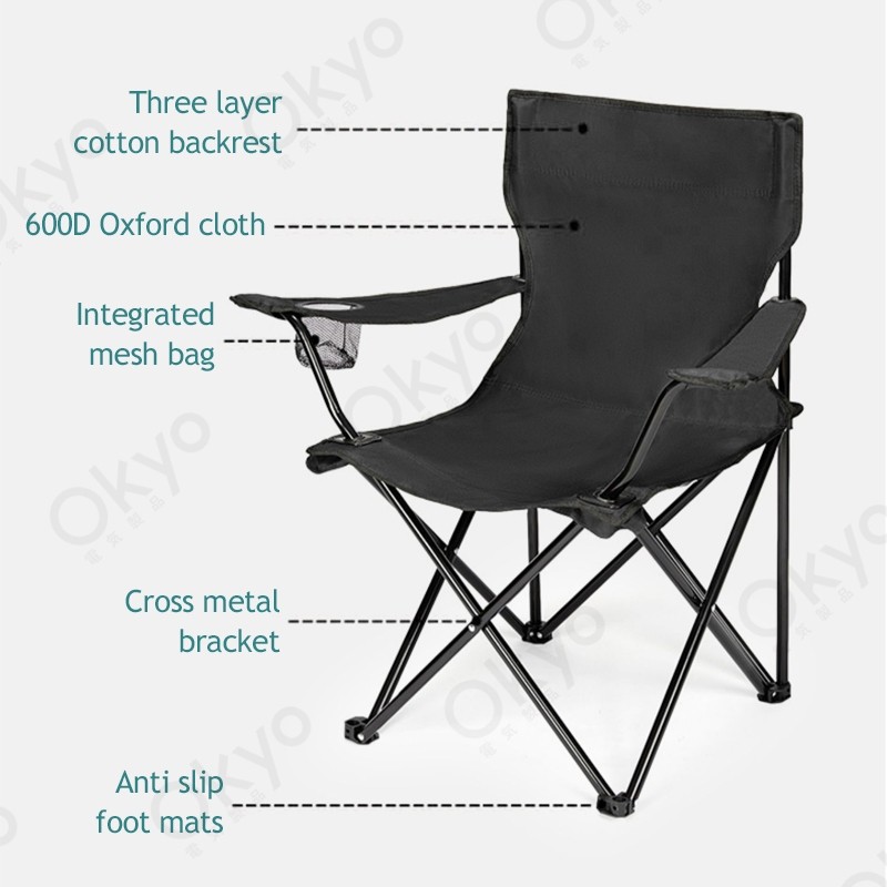 hot🔥การประกันคุณภาพ🔥 import Outdoor Camping Chair Folding Chair Fishing Chair Beach Chair Portabl
