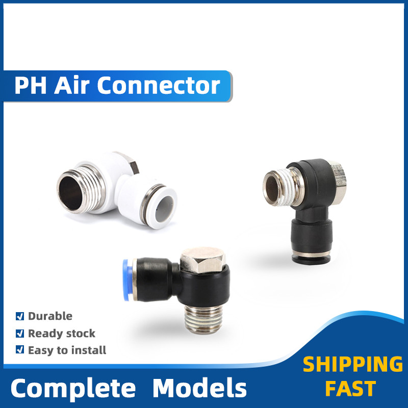 ปริญญาเอก ภายนอกหกเหลี่ยมข้อศอกนิวเมติกอุปกรณ์อากาศข้อต่ออย่างรวดเร็ว1/8 1/4 3/8 1/2ชายเกลียวท่อเชื่อมต่อ