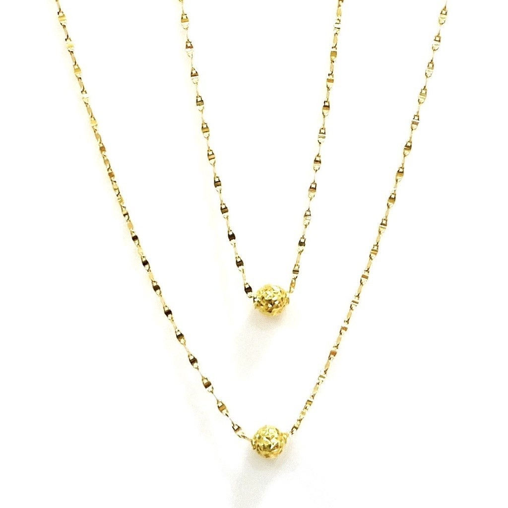 Princely Ball  พร้อมสร้อยคอ ITALY 18K Goldรุ่นจันกะพริบ