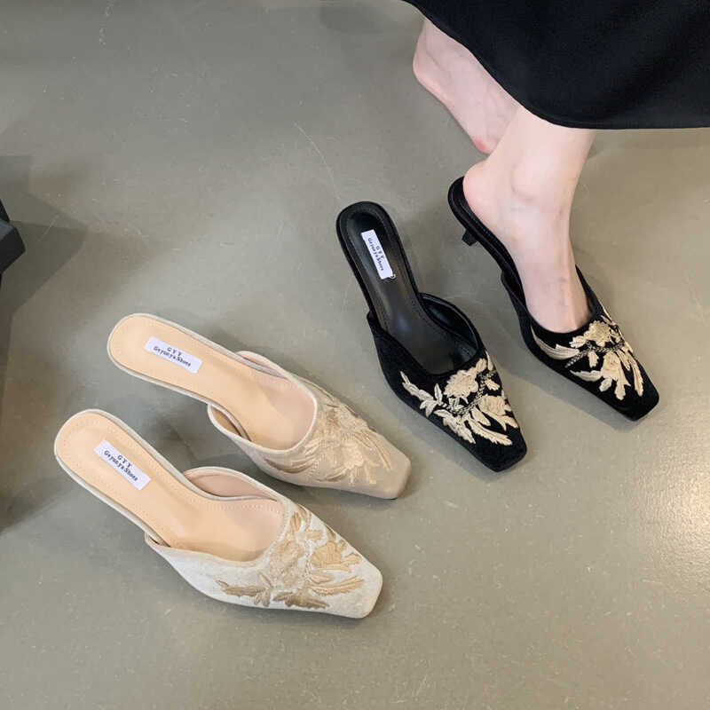 ❤ แหลมรองเท้า Mueller 205 ใหม่กระเป๋าครึ่งรองเท้าแตะผู