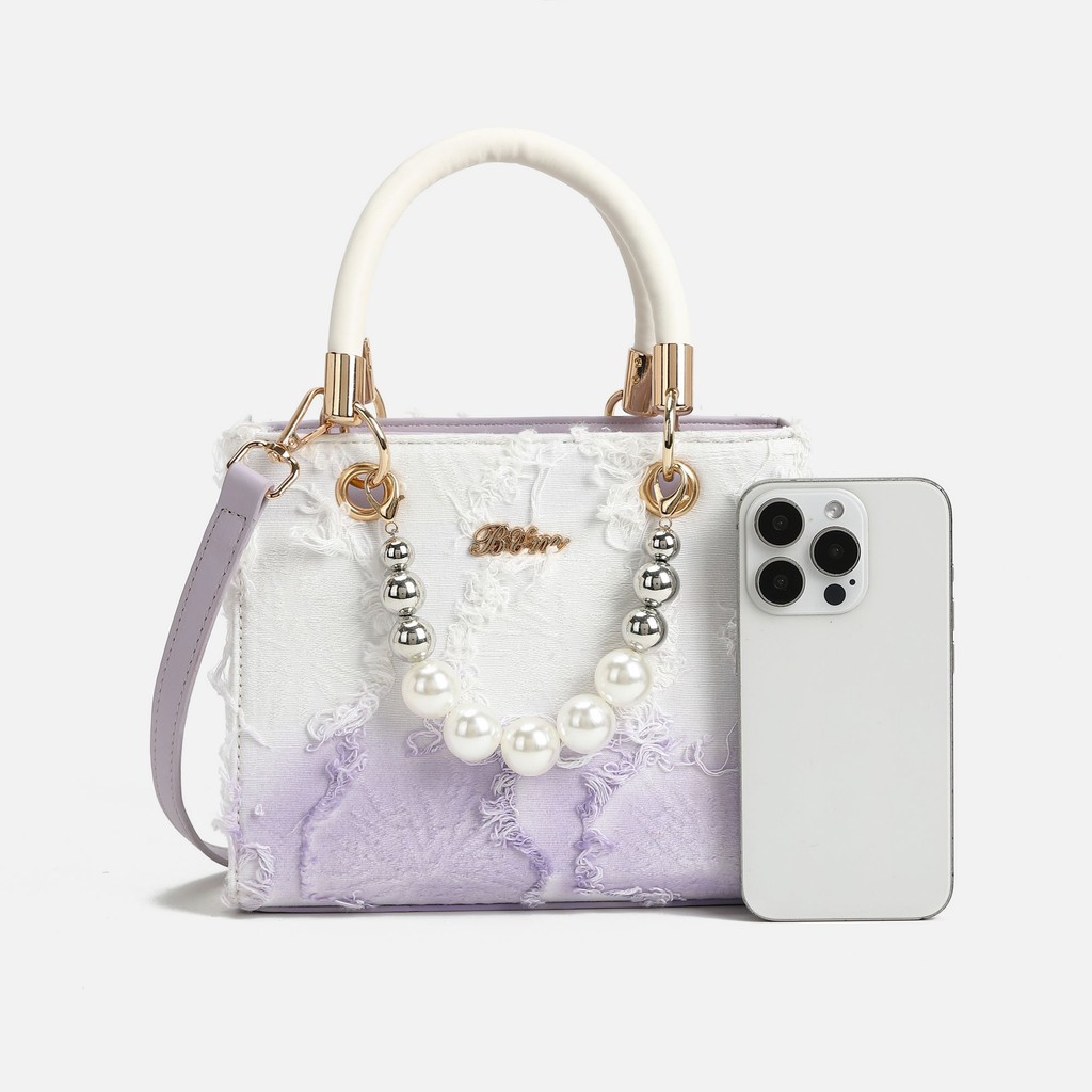 BM รูปแบบใหม่ 2025 Zhuyun Zi Dai Handbag Sweet Lady Fringe Grogient Hand-Held Held Held Held One-Sh