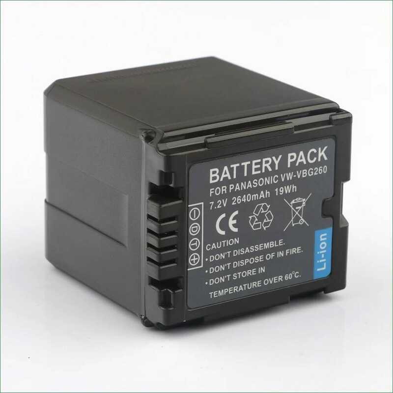 ▥ สําหรับ  Vw-Vbg260 2640Mah แบตเตอรี่ความจุสูง Vw-Vbg260gk Vw-Vbg260ppk Hdc-Sd100 Hdc