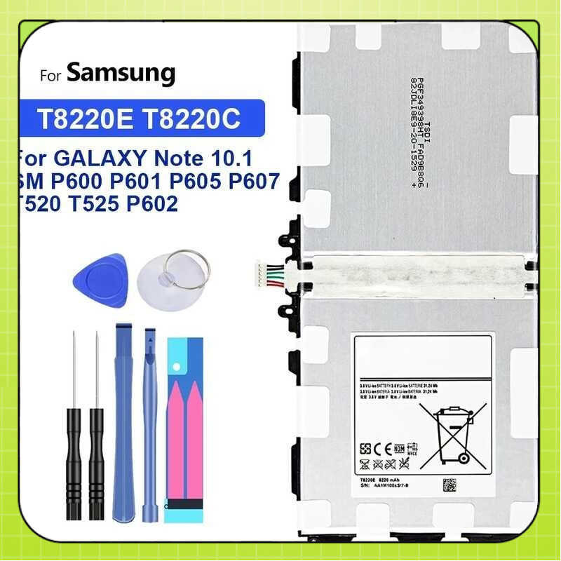 แบตเตอรี่ T8220C T8220E สำหรับ Samsung Galaxy Note 10.1 แท็บ Pro P600 P601 P605 P607 SM-T520 SM-T525