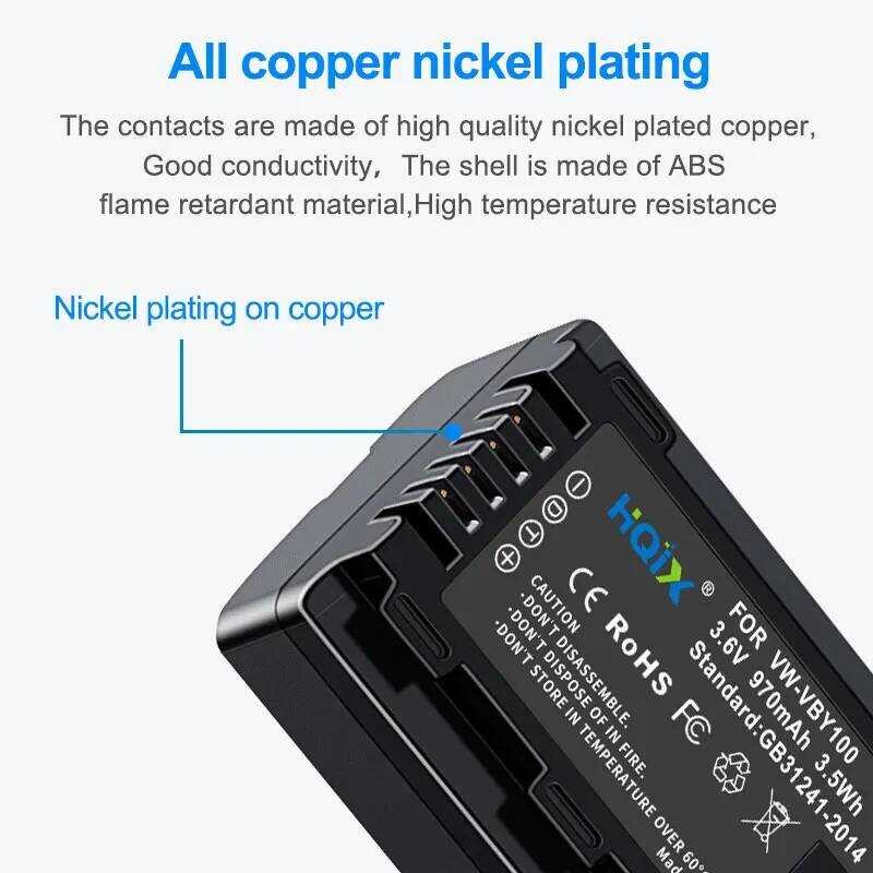 ❃ HQIX  สําหรับ Hc-V130 Hc-V100 Hc-V110gk-K กล้อง Vw-Vby100 Dual Charger แบตเตอรี่ ❃