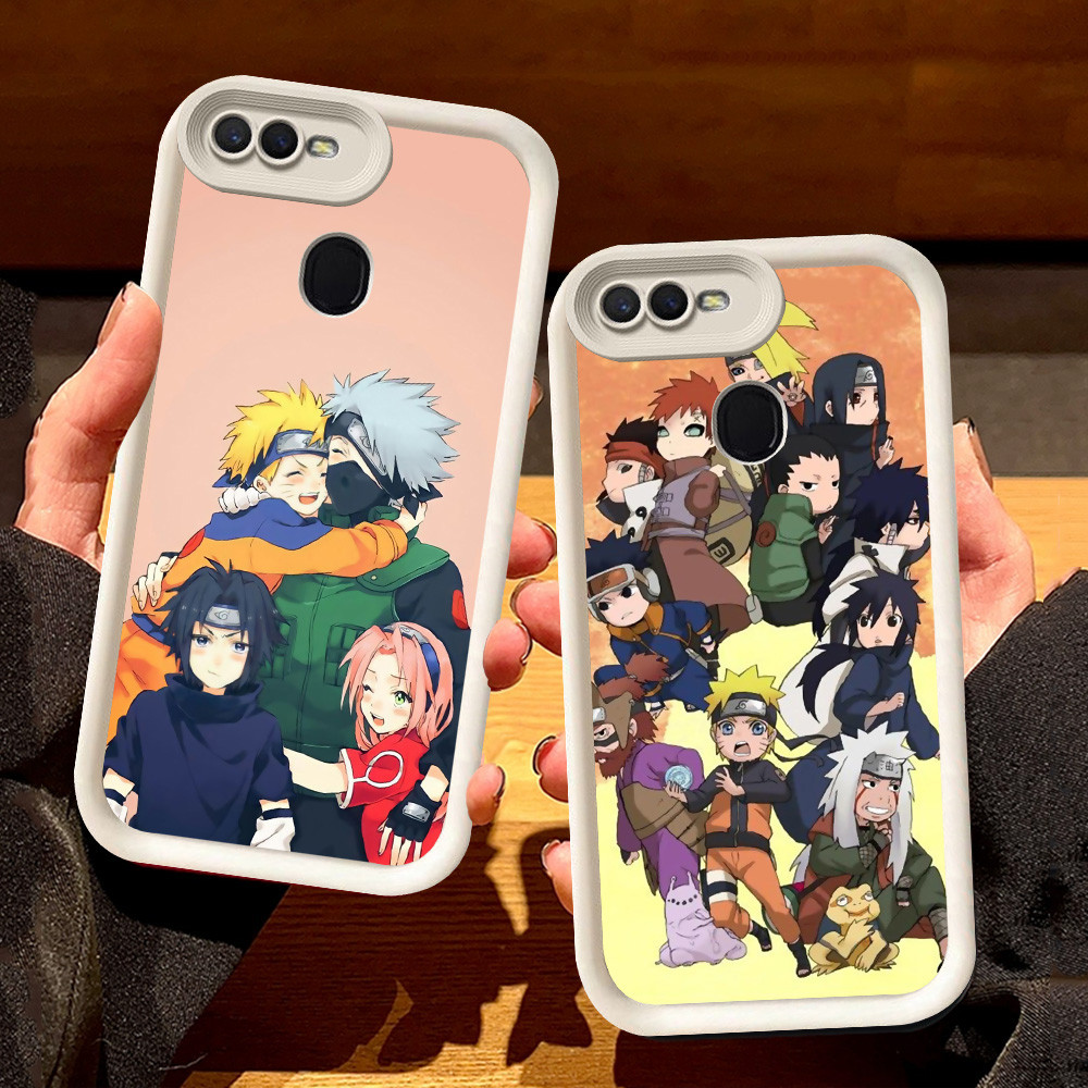 เคสสีขาวสําหรับ OPPO F5 A12 A5 A3S A1K A12s F9 A7 F7 A5S A12E Pro S26 Naruto