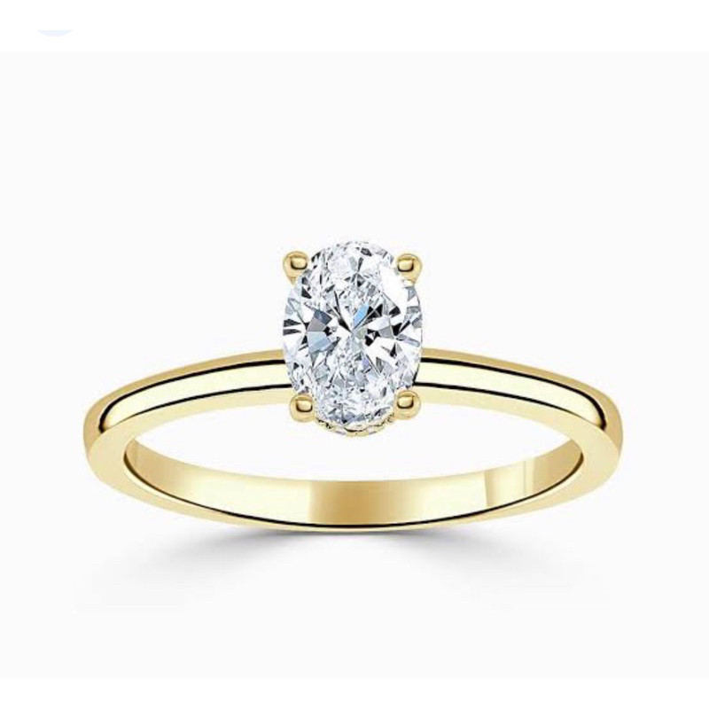 CVD Diamond Solitaire Ring แหวนเพชรแท้ ทองคำ 9K 1.05 ct HPHT Lab Grown Diamond น้ำ 100 (D) VS1 ทองค