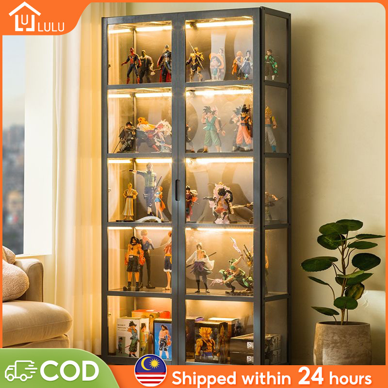 hot🔥การประกันคุณภาพ🔥 import Display Cabinet Model Toy Transparent Glass Acrylic Showcase Home Sto
