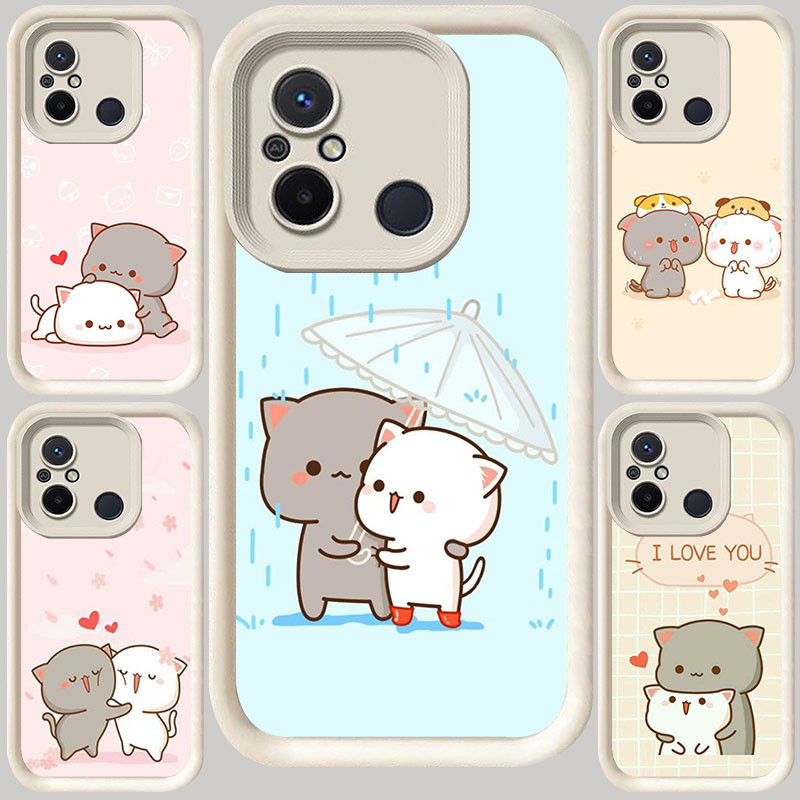 M-9 Chibi แมวปลอกสีขาวสําหรับ Xiaomi Redmi A5 9A POCO C71 C65 9T A1 หมายเหตุ 7 12C M3 M4 10C A2 9C C
