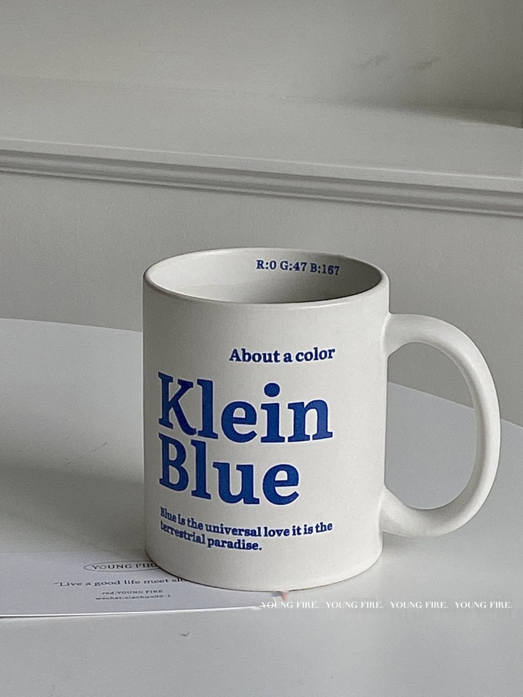 Fire Young Original Klein Blue Cup MUG MUG OFFICE WATER CUP COCFORM CUP