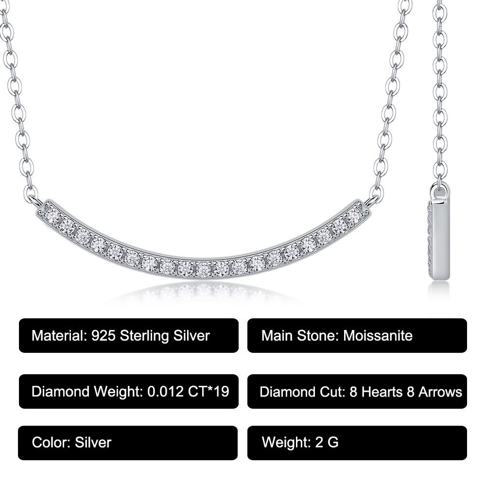 สำหรับสุภาพสตรี สร้อยคอเพชร Mousannite 0.23 CT Sterg Sier Chain VVS1 Eent