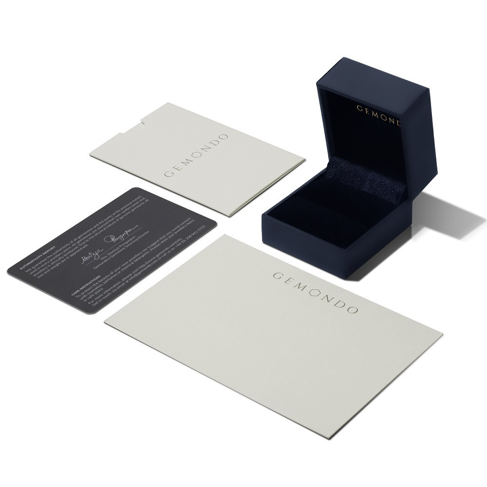 Gemondo สร้อยคอเงินแท้ 925 ชุบทองคำ 18K ประดับเพชร (Diamond) ดีไซน์แฝงสัญลักษณ์ XOXO