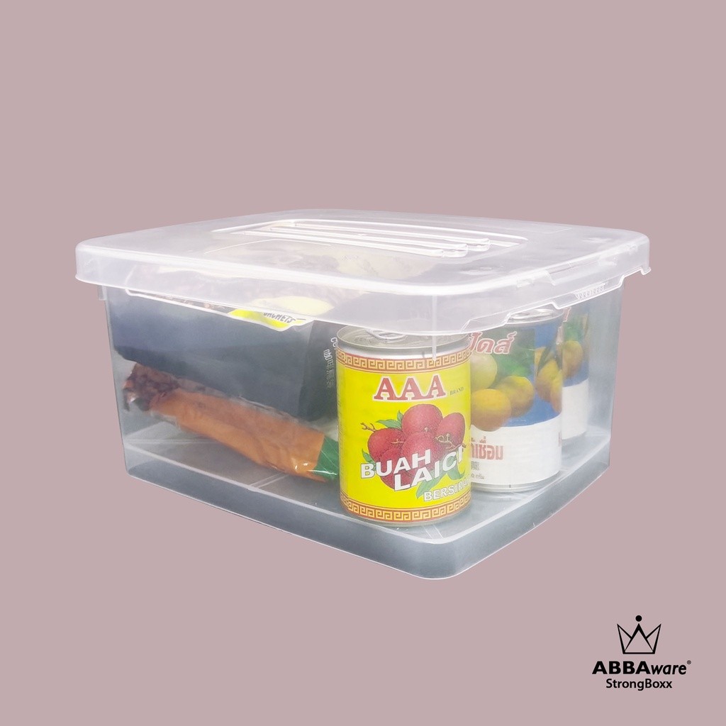 hot🔥การประกันคุณภาพ🔥 import Abbaware Clear Storage Box Transparent (30L/50L/80L) Kotak Simpanan R