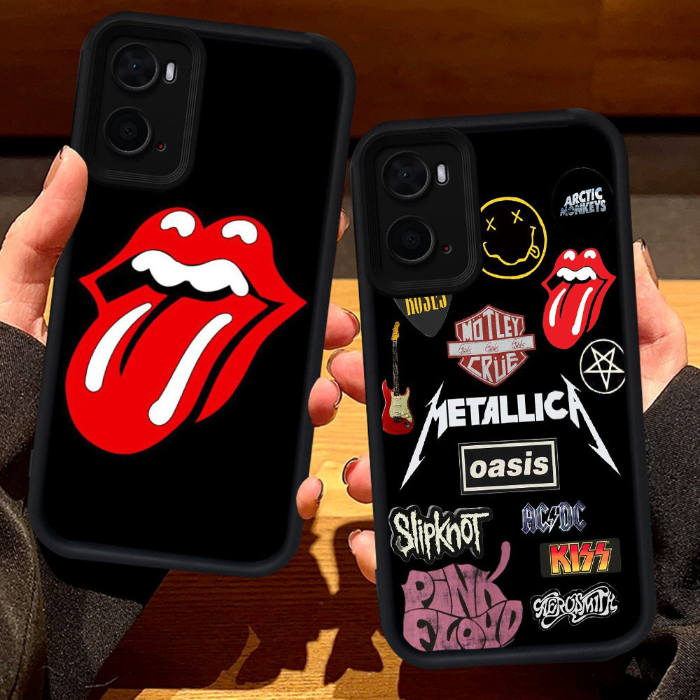 S20 Rock Band Casing สําหรับ OPPO A57e A96 A77s A57s A36 A77 A57 A76 สีดํา