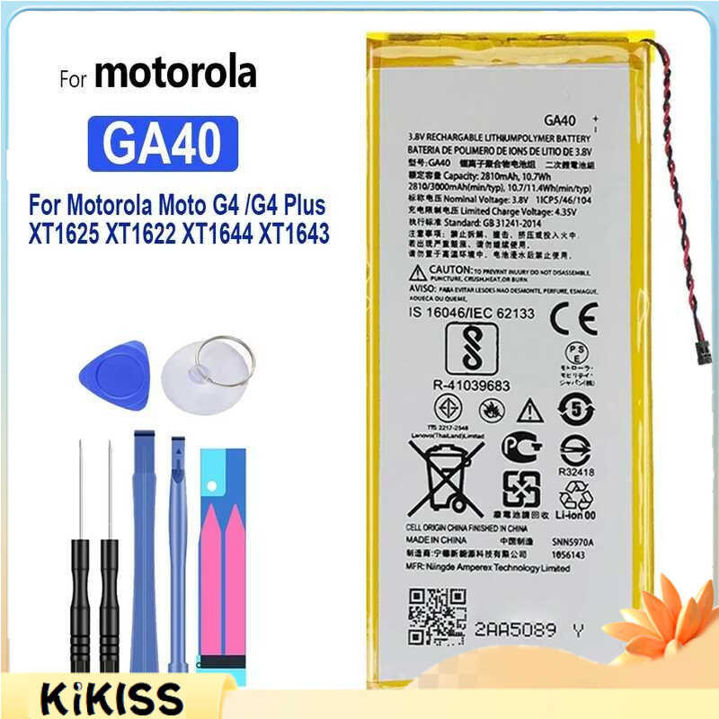 แบตเตอรี่ สำหรับ Motorola Moto G4 Plus, XT1625,XT1622,XT1644,XT1643, SNN5970A, G4Plus, 3550mAh,GA40