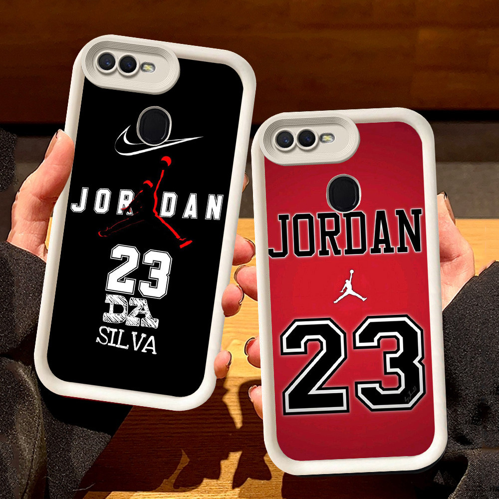 เคสสีขาวสําหรับ OPPO F5 A12 A5 A3S A1K A12s F9 A7 F7 A5S A12E Pro S60 Bulls jordan 23